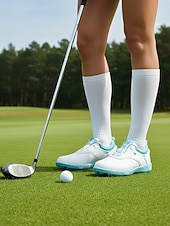 رخيصةأون أحذية جولف نسائية-Women's Golf Shoes - White &amp; Pink Stylish Athletic Sneakers with Non-Slip Sole, Cute Preppy Style for Female Golfers, Perfect for Golf Courses, Casual Outdoor Activities &amp; Daily Wear