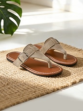 Χαμηλού Κόστους Γυναίκες-Women's Yellow Buckle Slide Sandals – Lightweight Flat Slippers for Beach Walking, Poolside Lounging, Cruise Travel, Resort Holidays &amp; Everyday Comfort