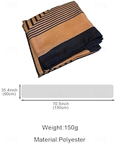 economico Sciarpe da donna-sciarpa a righe in cotone e lino da donna: materiale morbido e leggero, disponibile in più colori, perfetta per outfit casual e invernali