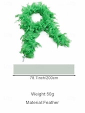  Dámské zelené péřové boa, měkký péřový materiál, ideální na Den svatého Patrika, karneval a slavnostní oslavy