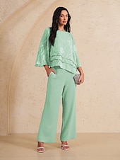  Mulheres Camisa de renda Blusa Tops elegantes Tops de chiffon Barra Assimétrica Côr Sólida Floral Elegante à moda Casual Meia Manga Mangas Evasê Decote Canoa Tops regulares Diário Trabalho Convidado