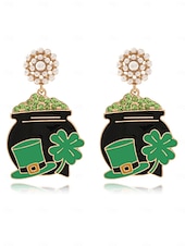  Grüne Kristallohrringe für Damen zum St. Patrick's Day – Kleeblatt &Koboldhut-Design, perfekt für irische Festivals &Feierlichkeiten zum St. Patrick's Day