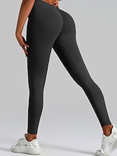 economico Leggings semplici-Per donna Chinos Leggings Streetwear Casual Athleisure Lunghezza intera Vita media Semplice Elastico in vita Traspirante Elasticizzato Quotidiano All'aperto Vacanza Viola Nero Blu reale Fuschia