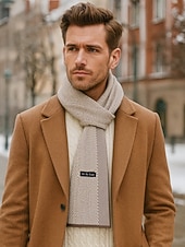 Недорогие Мужские галстуки и бабочки-мужской вязаный шарф с узором «ёлочка» — мягкий и стильный, многоцветный, идеально подходит для зимы и повседневной носки