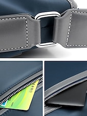 economico Borselli da uomo-borsa a tracolla impermeabile in tessuto Oxford da uomo – grande capacità, design multitasche, disponibile in blu e nero