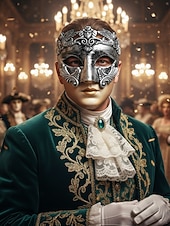 halpa Lisätarvikkeet-Naisten musta barokkinen venetsialaistyylinen naamiaismaski - kultakoristeinen karnevaalipukutarvike Venetsian festivaalille Mardi Grasille cosplaylle ja naamiaisjuhlille