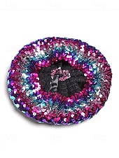 abordables Accesorios-Beret de lentejuelas de Mardi Gras para mujeres en múltiples colores material de poliéster perfecto para carnaval y bailes de máscaras