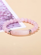 abordables Fête de la Saint-Patrick-Bracelet pour homme en pierre naturelle, perles multicolores avec détails raffinés, idéal pour la Saint-Patrick et au quotidien, élégant et unique.