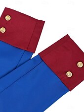  Set 250-årsjubileum USA Retro / vintage Medeltida kostymer Kläder Lång ärm George Washington Koloniala kostymer Revolutionskriget Maskeradkläder Herr Karnevalsdräkt Karnival Självständighetsdagen 4