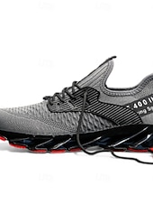 Χαμηλού Κόστους Ανδρικά υποδήματα-Ανδρικά αθλητικά παπούτσια για τρέξιμο σε νέον πράσινο, αναπνεύσιμα, ελαφριά αθλητικά παπούτσια με σόλα blade, μοντέρνα αθλητικά παπούτσια για περπάτημα, γυμναστήριο, καθημερινή χρήση και ρούχα για