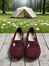 رخيصةأون أحذية المرأة-أحذية نسائية خضراء محبوكة سهلة الارتداء - أحذية مريحة وجيدة التهوية مناسبة ليوم القديس باتريك، وللمهرجانات والاستخدام اليومي