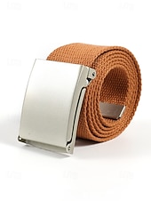 economico Accessori-Cintura da uomo in tela, tessuto multicolore con fibbia argentata elegante, perfetta per il giorno di San Patrizio, il carnevale e l'uso quotidiano, regolabile ed elegante