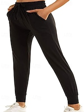 זול מכנסיים ישרים-בגדי ריקוד נשים מכנסי טרנינג מכנסיים מחודדים צ'ינו אופנתי סגנון רחוב יום יומי באורך מלא מותן בינונית אחיד שרוך כיס קומפורט נוח מיקרו-אלסטי יומי בָּחוּץ חופשה אפור כהה שחור לבן יין אביב סתיו חורף רגיל