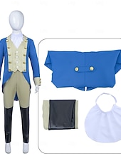 250e jubileum VS Rococo Barok Outfits Lange Mouwen George Washington Alexander Hamilton Koloniaal Kostuum Jongens Carnaval Independence Day 4 juli Kinderen Jas Broeken Kraag