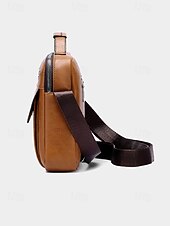 economico Borselli da uomo-borsa a tracolla da uomo in similpelle, multitasche, grande capacità, elegante tracolla, disponibile in più colori