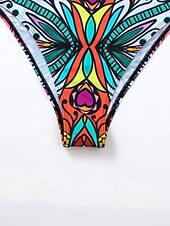 preiswerte Einteilige Badeanzüge-Damen Einteiler Badeanzug Slimming Boho Monokini Bauchkontrolle Hohe Taille Slim Rückenfrei Urlaub Strandmode Blumen U-Ausschnitt ärmellos Schwimmsuits