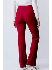 Недорогие Костюмные брюки и юбки-Жен. Женский Костюмные брюки Прямой крой Бизнес Офис Официальные Эластичная ткань Элегантный стиль Простой