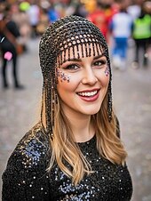 voordelige Accessoires-Dames Mardi Gras Beade Hoofddoek met Plastic Kralen Meerdere Kleuren Elegante Ontwerp Perfect voor Carnaval  Masker Bals
