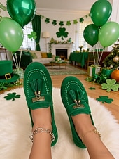  Grønne loafers med kvast til dame – klassiske og trendy St. Patricks dag-sko til parader, festivaler, fester og hverdagsbruk