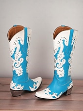 voordelige Damesschoenen-Dames Mardi Gras Rode Cowboylaarzen met Nieten - Festivalstijl Westernlaarzen Ideaal voor Carnaval Parades Kostuumfeesten Straat Festivals  Themed Vieringen