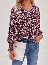 economico Serbatoio Grafico-Per donna Maglietta Stampato Floreale Casual Manica Lunga Scollo a V Top Regolari Quotidiano Uscire Weekend Nero Rosa Vino Blu marino Verde Primavera Autunno