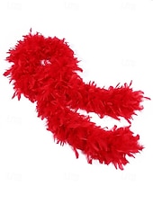 お買い得  アクセサリー-女性用マルディグラ羽毛ボア、複数の色、柔らかく軽量、カーニバルや仮面舞踏会に最適