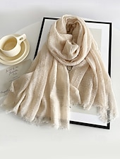 billige Tilbehør-Lett polyesterskjerf for kvinner, flere farger, mykt og tynt, perfekt for St. Patricks dag og hverdagsbruk