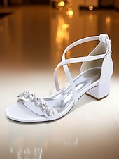 economico Madre della Sposa/Sposo-sandali da donna con tacco a blocco e strass color bordeaux - eleganti scarpe eleganti con cinturino alla caviglia per la mamma della sposa, matrimonio chic in città &amp;eventi serali formali