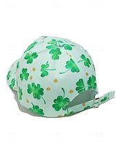 お買い得  アクセサリー-ユニセックスの聖パトリックの日のシャムロックプリントの野球帽、ポリエステルプリント生地、複数のクローバー柄、男性と女性のためのカジュアルな祭りスタイルの帽子、パレード、パーティー、屋外のお祝い用ウェア