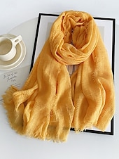 billige Tilbehør-Lett polyesterskjerf for kvinner, flere farger, mykt og tynt, perfekt for St. Patricks dag og hverdagsbruk