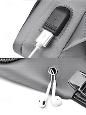 お買い得  メンズバッグ-男性用防水オックスフォード布製スリングバッグ、USB充電ポート付き、多用途、複数の色展開、カジュアルやアウトドアでの使用に最適