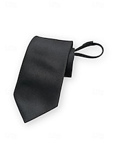 billiga Bröllop ACC-herrslips med dragkedja, färdigknuten slips i polyester med dold dragkedja, klassisk randig affärsmodell, flerfärgade alternativ, för bröllop, kontorskläder och eleganta vardagsevenemang