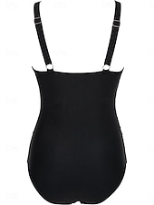 رخيصةأون مايوه قطعة واحدة-نسائي ملابس السباحة قطعة واحدة ملابس البحر ملابس السباحة شبكة بنطلون رياضي للبطن عالي الخصر ضعيف بدون ظهر العطلة ملابس الشاطئ جلد نمر أوراق V رقبة بدون كم بدلة سباحة