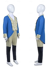  250e jubileum VS Rococo Barok Outfits Lange Mouwen George Washington Alexander Hamilton Koloniaal Kostuum Jongens Carnaval Independence Day 4 juli Kinderen Jas Broeken Kraag