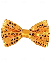 cheap Accessories-Men's Sequin Bow Tie, Polyester Material, Available in Multiple Colors, Perfect for Carnival &amp; Masquerade Balls, Fun &amp; Festive Accessory