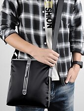 economico Borselli da uomo-borsa a tracolla impermeabile in tessuto Oxford da uomo – grande capacità, design multitasche, disponibile in blu e nero