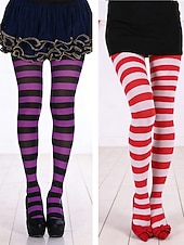 Недорогие Аксессуары-Комплект женских полосатых колготок для карнавальной вечеринки (2 пары), эластичные, выше колена, синие. &amp;Зеленые горизонтальные полоски, забавные карнавальные носки для взрослых, для фестивалей,