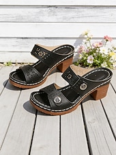 abordables Sandales à glissière-Sandales à plateforme marron perforées pour femmes, à bout ouvert, confortables et élégantes, idéales au quotidien.