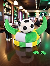  Șapcă de fotbal pentru bărbați, cu tematică distractivă de Ziua Sfântului Patrick – design jucăuș verde și galben pentru sărbători, festivaluri și spiritul zilei de meci