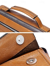 economico Borselli da uomo-borsa a tracolla da uomo in similpelle, multitasche, grande capacità, elegante tracolla, disponibile in più colori