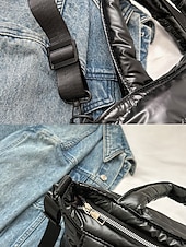 olcso Kézitáskák és bevásárlótáskák-női könnyű, steppelt, puffos, keresztpántos táska - többszínű, vízálló, párnázott kézitáska mindennapi ingázáshoz