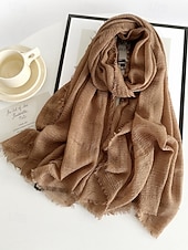 billige Tilbehør-Lett polyesterskjerf for kvinner, flere farger, mykt og tynt, perfekt for St. Patricks dag og hverdagsbruk