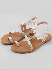 halpa Morsian-elegantit valkoiset pitsiset morsiussandaalit – mukavat avokärkiset hääkengät rannalle, puutarhaan ja kesäseremonioihin