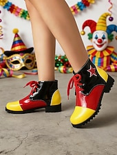 Χαμηλού Κόστους Γυναικεία παπούτσια-Γυναικεία Μαρντί Γκρά Κόκκινα Παπούτσια Πρόσω خلف Παπούτσια Μασκέ για Καρναβαλικό Κόσμο Κλόουν Κοσπλέι  Χάλοουιν