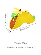 Недорогие Аксессуары-Мужские шляпы Mardi Gras из полиэстера с тематикой еды – забавные дизайны с картошкой фри и тако для карнавала и маскарадных вечеринок
