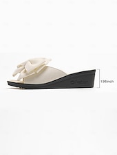 economico Sandali con zeppa-sandali da donna con zeppa e fiocco rossi, sandali casual aperti per le uscite estive, le vacanze, lo shopping e l'uso quotidiano