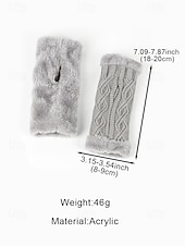 billige Damehansker-Strikkede fingerløse hansker til dame med fleecefôr for varme, tilgjengelig i flere farger, perfekt for vinter- og fritidsbruk