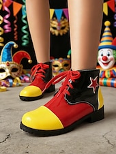 Χαμηλού Κόστους Γυναικεία παπούτσια-Γυναικεία Μαρντί Γκρά Κόκκινα Παπούτσια Πρόσω خلف Παπούτσια Μασκέ για Καρναβαλικό Κόσμο Κλόουν Κοσπλέι  Χάλοουιν