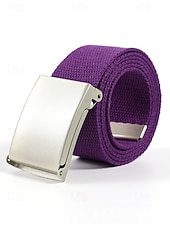 economico Accessori-Cintura da uomo in tela, tessuto multicolore con fibbia argentata elegante, perfetta per il giorno di San Patrizio, il carnevale e l'uso quotidiano, regolabile ed elegante