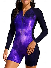 Χαμηλού Κόστους Rash Guards One Pieces-Γυναικεία Κανονικό Προστατευτικά Ολόσωμη φόρμα για σέρφινγκ Μαγιό Βαθμίδα Αφηρημένο Αποκλεισμός χρωμάτων Κουμπώσου με ενσωματωμένο σουτιέν Αφαιρούμενη επένδυση Προστασία από τον ήλιο UV UPF50